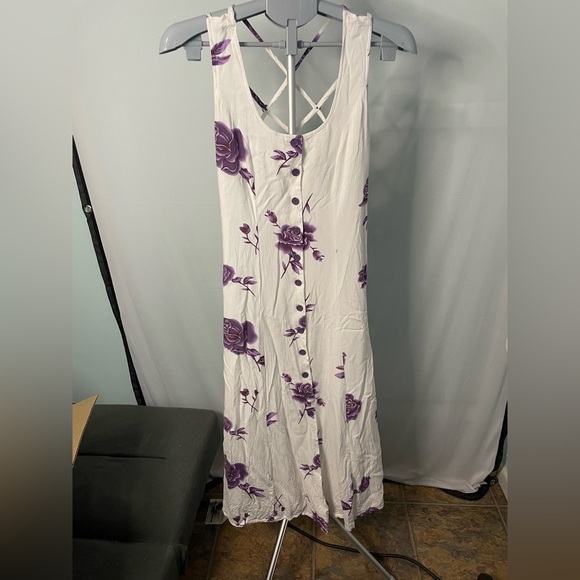 Venus Floral Purple and White Women's Dress size 4 - Picture 1 of 10